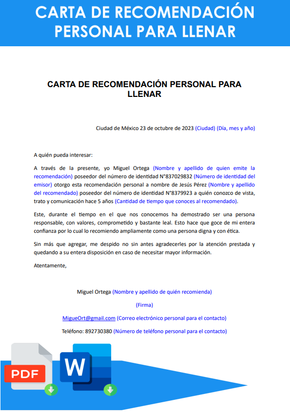 Ejemplo De Carta De Recomendacion Laboral Cartas De Recomendacion ...
