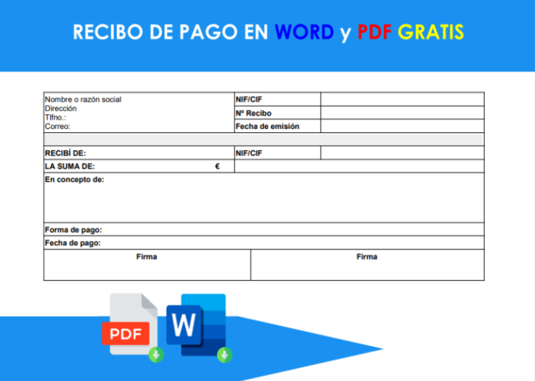 Modelos De Recibos De Pago【 En Word Y Pdf Gratis 9274